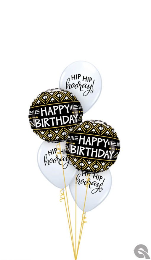 Bukiet 1561 Hip Hip Hooray It's Your Birthday! Qualatex #18919-2 90995-3