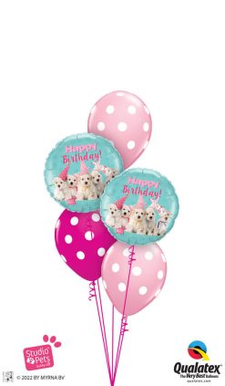 Bukiet 1611 Birthday Doggies Qualatex #57620-2 18066-3