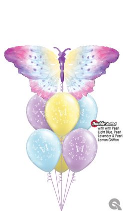 Bukiet 1752 Colorful like a Butterfly! Qualatex #25663 37183-6 43777-2 43778-2 43776-2