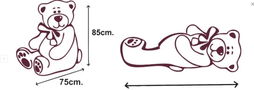 DUŻY MIŚ PLUSZOWY MASKOTKA GIGANT 160cm - brązowy