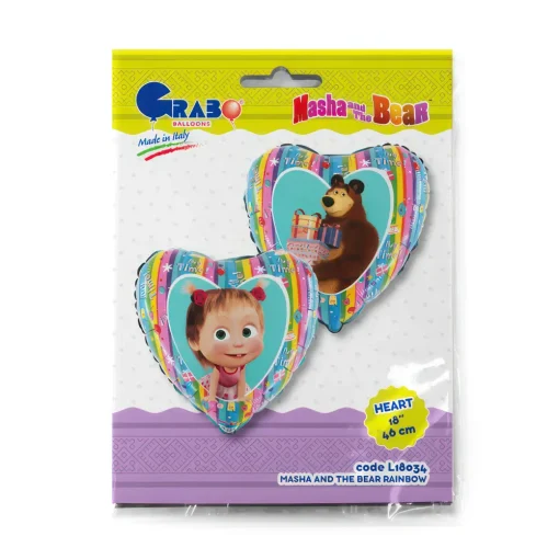 18" / 46cm Masha and The Bear Rainbow Grabo #L18034