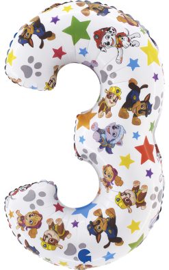 26" / 45x75cm Balon foliowy Cyfra ''3'' Psi Patrol / Paw Patrol - Number Three Grabo #L223