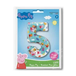 26" / 66cm Balon foliowy Cyfra ''5'' Peppa Pig - Number Five Grabo #L255