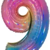 40″ / 102cm Number 9 Colourful Rainbow Grabo #819RH